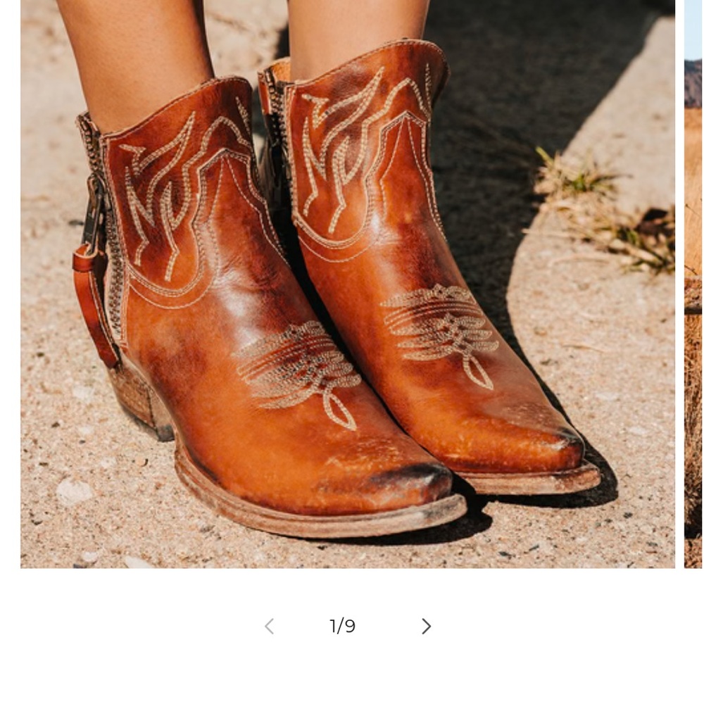 Freebird Tan Embroidered Ankle Boots